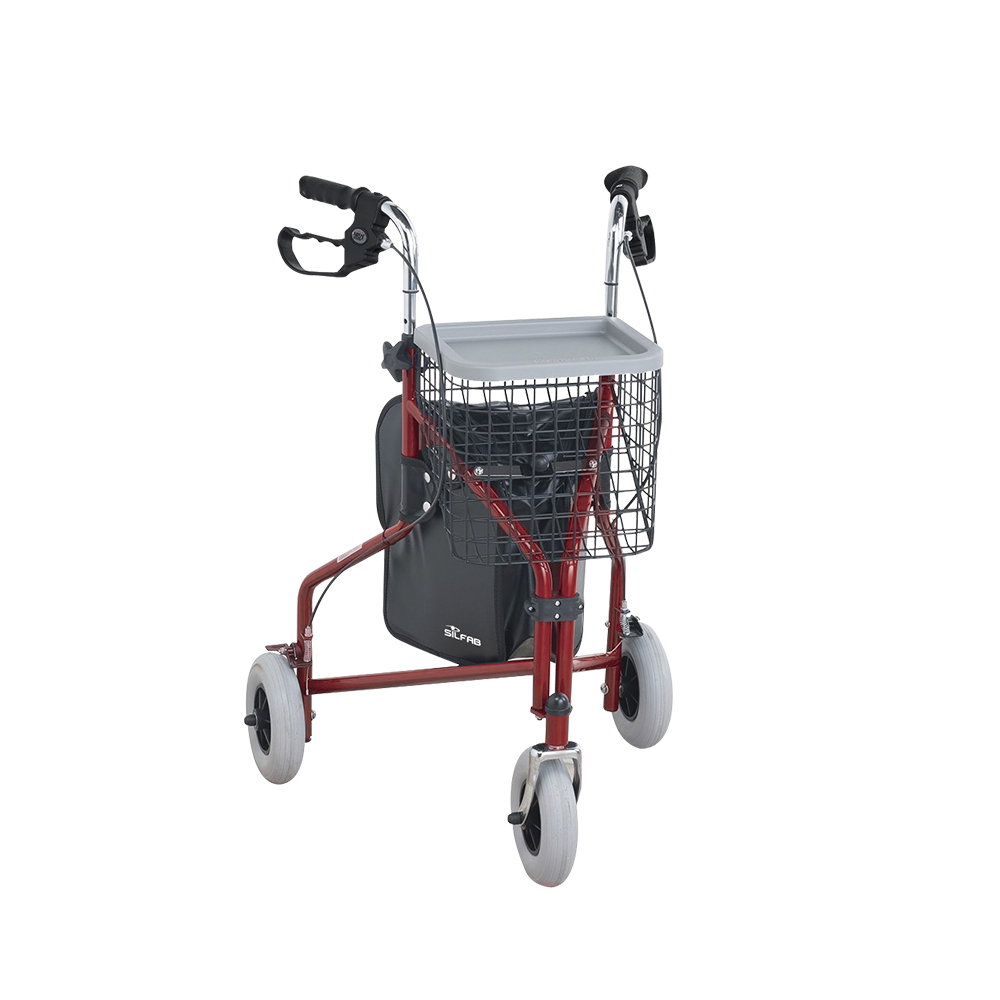 Silfab Andador Rollator 3 Ruedas Frenos Bolso Bandeja A3020 Silfab