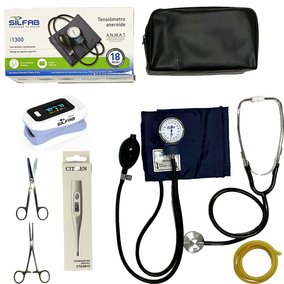 Silfab Kit / Set De Enfermeria Super Completo Con Oximetro Todo Silfab