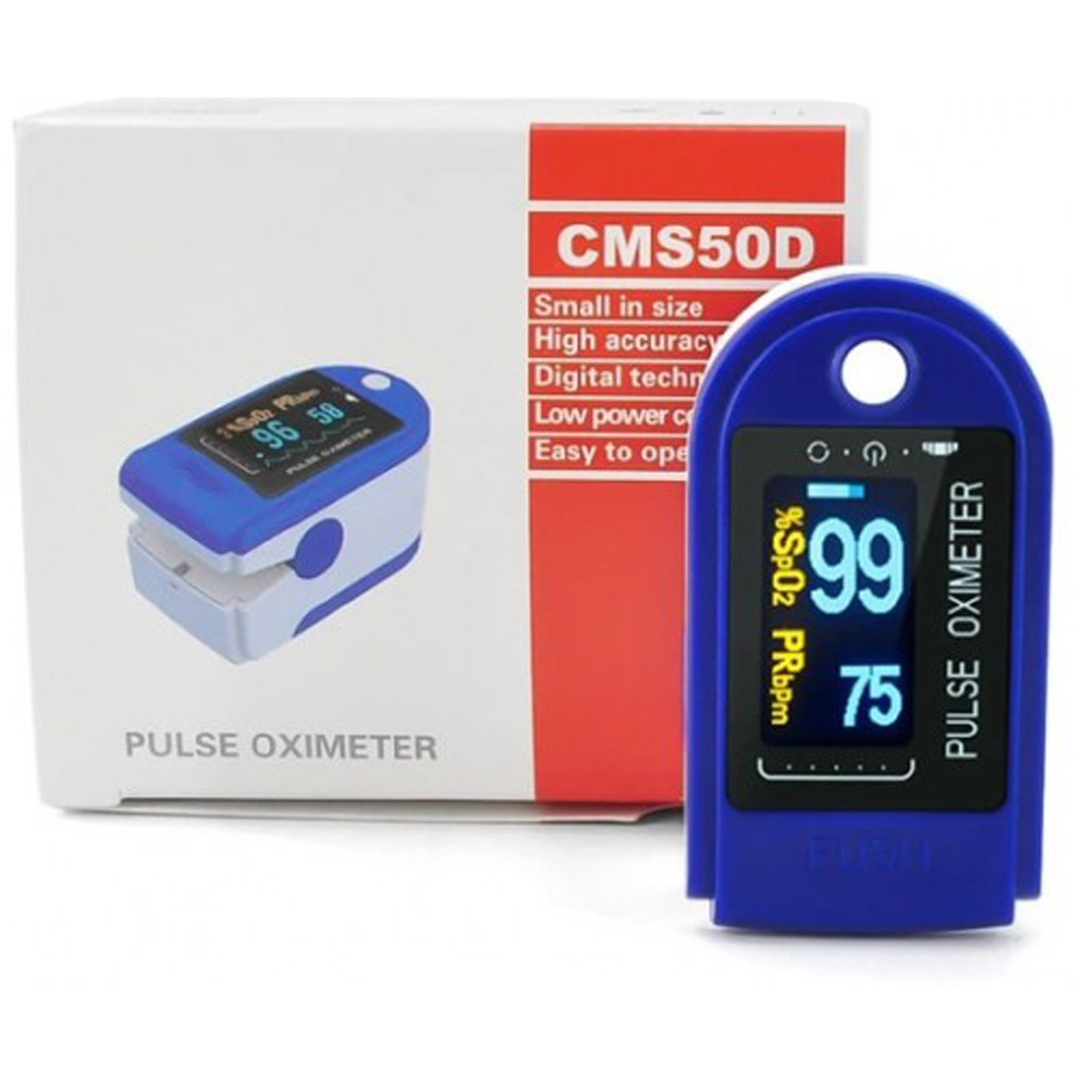 Oximetro Saturometro Contec Con Curva CMS50S Farmacia del Hospital